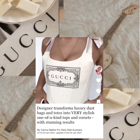 Gucci Cotton Eco Canvas Tote Bag NWOT - Picture 3 of 3